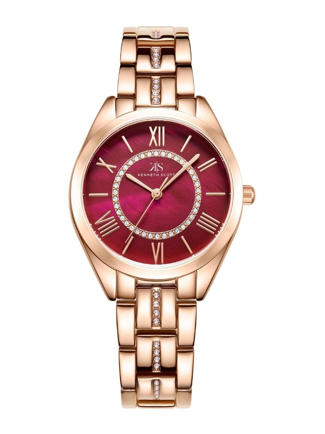 KENNETH SCOTT Women Embellished Analogue Watch K23510-RBKR