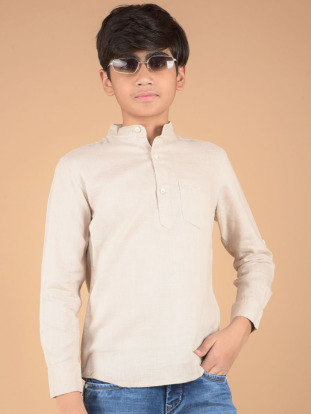 Crimsoune Club Boys Thread Work Kurta