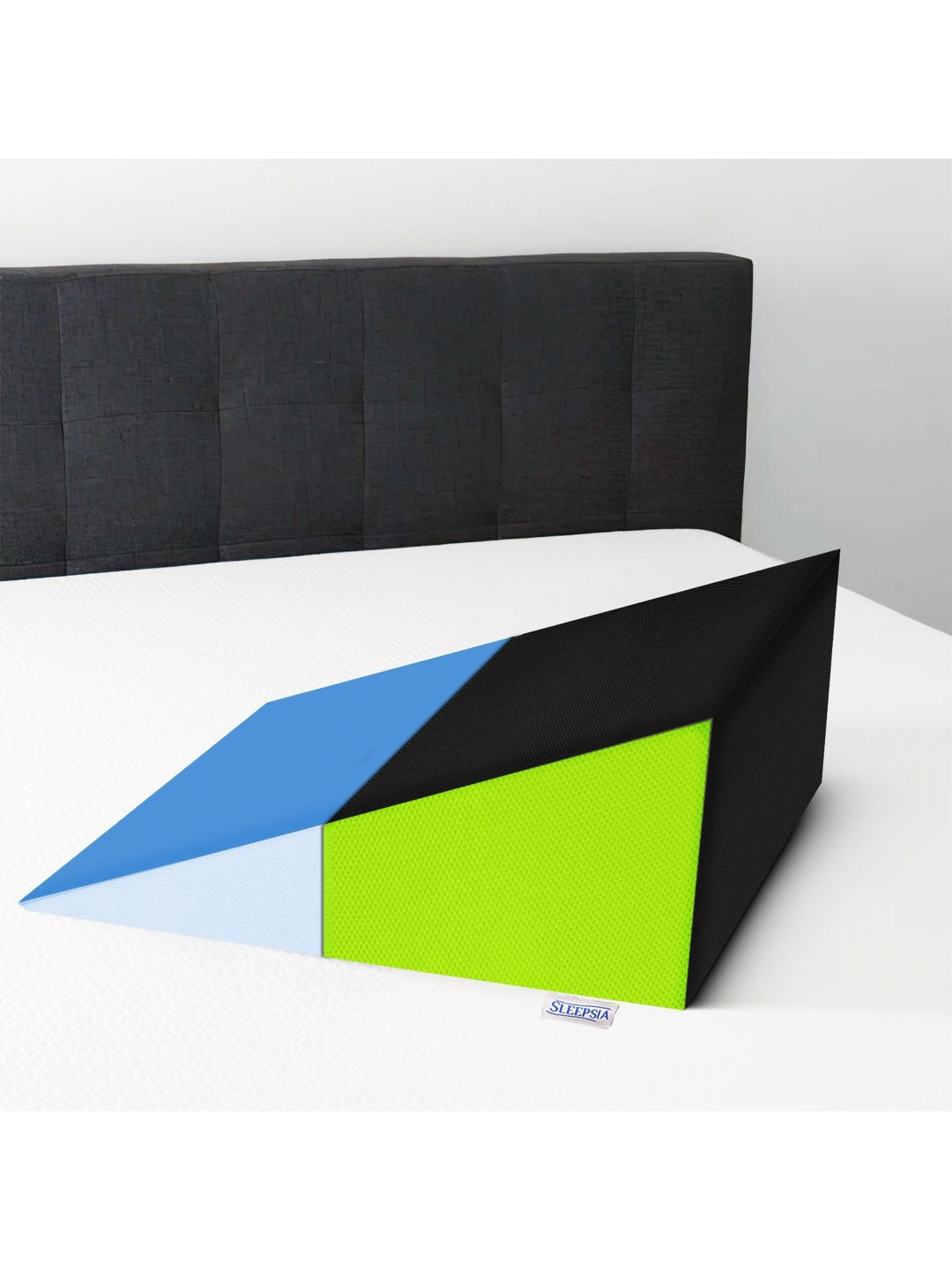 Sleepsia Black Solid Polyester Medium Memory Foam Therapedic Pillow-27.5 x 45.5 x 46.5 cm