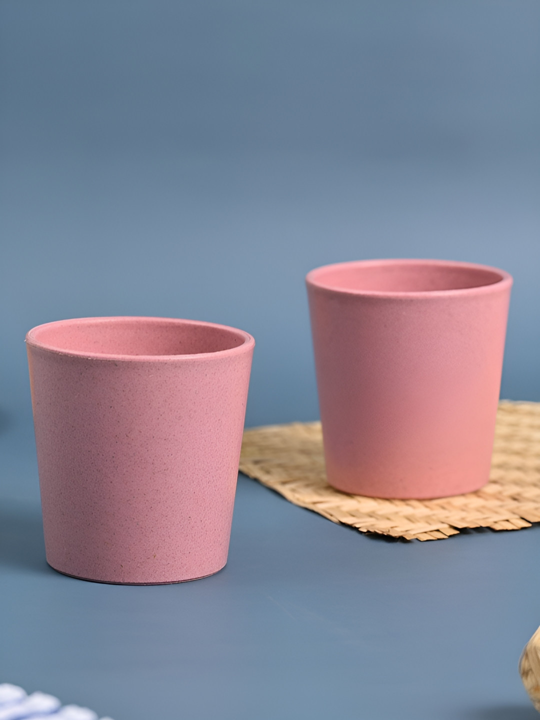 eha Presents Pink Plastic Dishwasher Safe 2 Piece Mugs-108ml