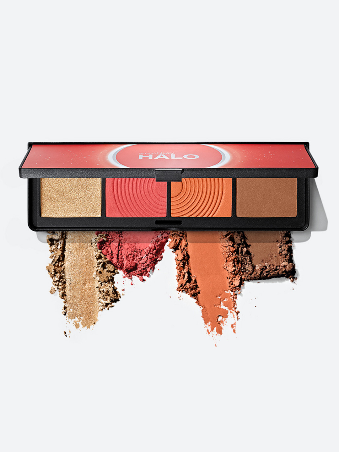 Smashbox Halo Sculpt + Glow Contour Blush Highlighter Palette With Vitamin E- Coral