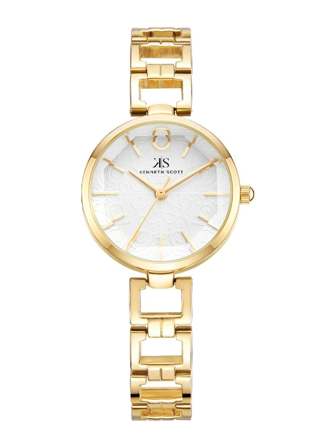 KENNETH SCOTT Women Patterned Dial & Bracelet Style Straps Analogue Watch K23514-GBGW