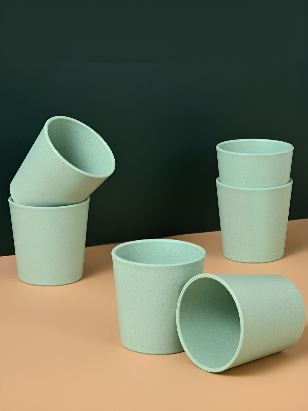 eha Set Of 6 Green Water Glass