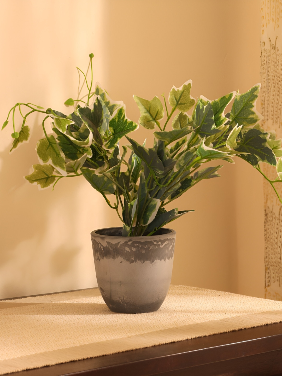 Elemntl Green & Grey Ivy Artificial Potted With Pot