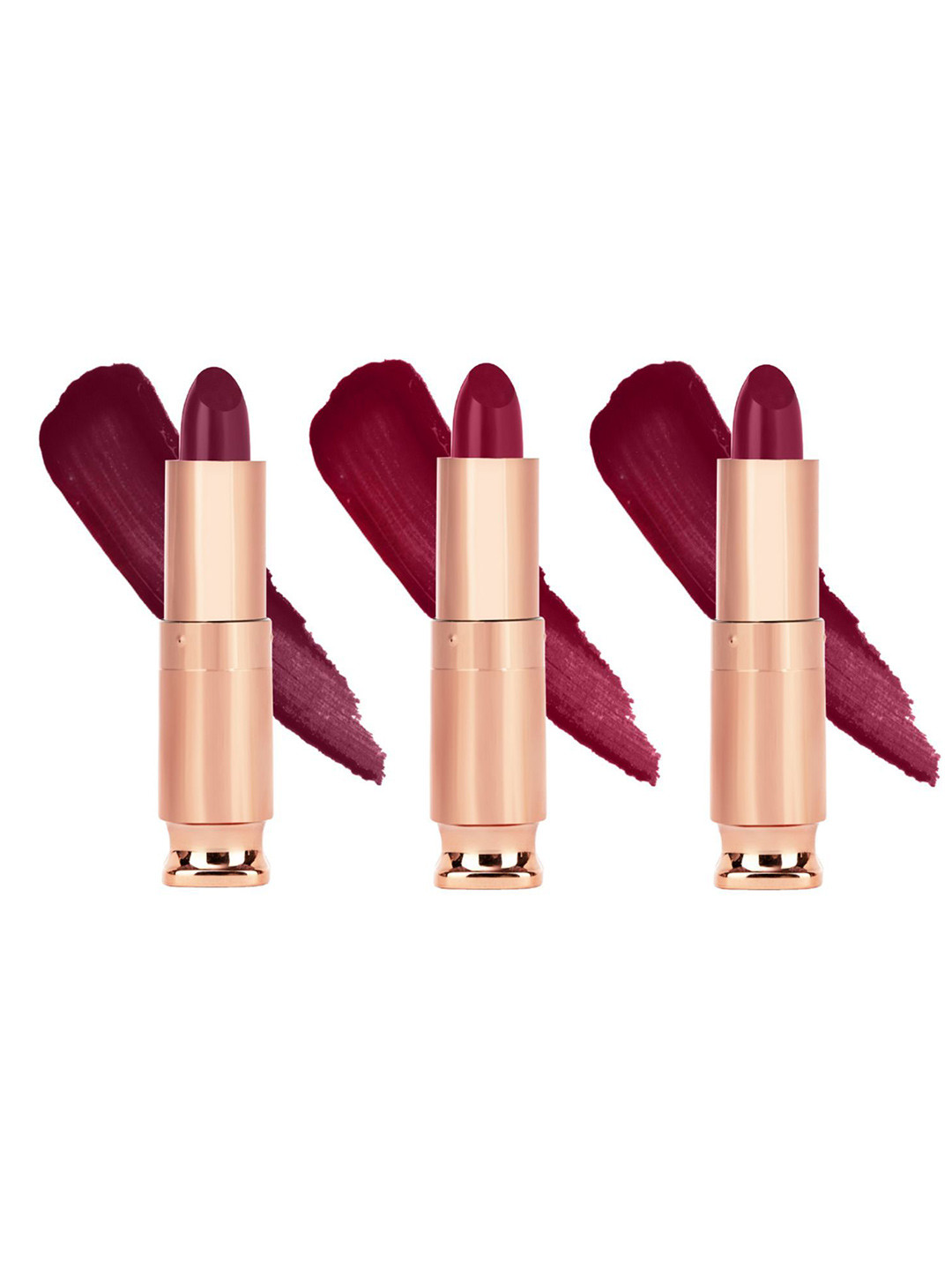 krayons Set Of 3 Classy Long Stay Matte Lipstick With Jojoba - 3.5 g Each - 180 -195 -196