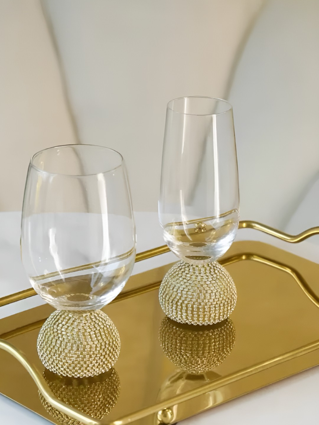 ProKitchen. Homes Transparent Crystals and Diamonds Cocktail Bar Glass 240 Ml Each