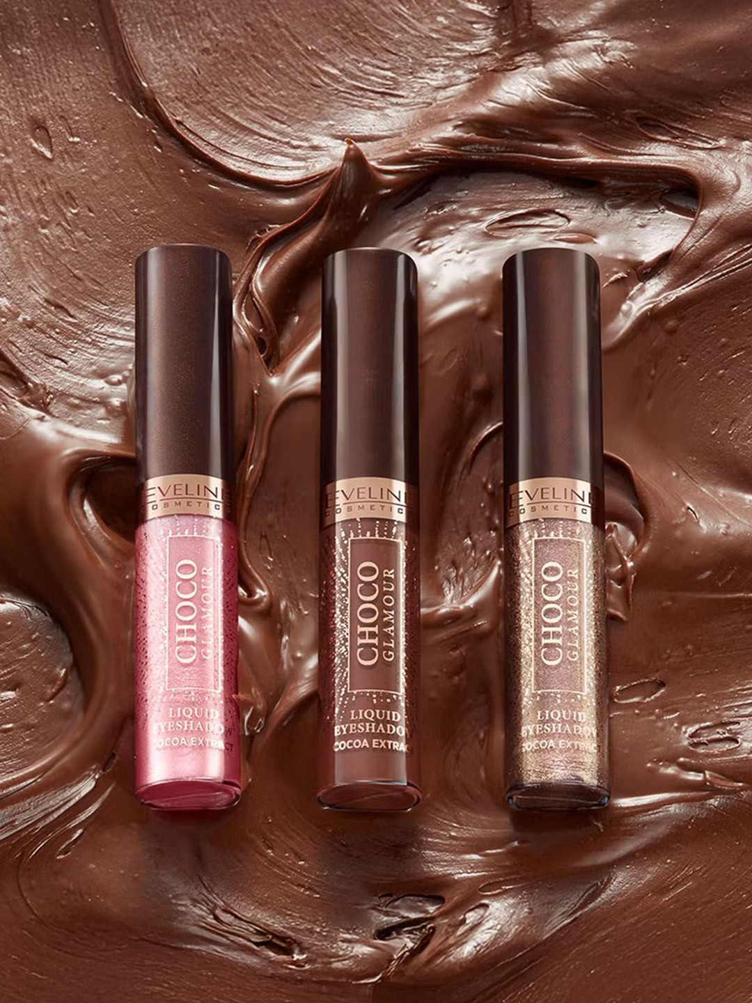 Eveline Cosmetics Choco Glamour Liquid Eyeshadow With Coco Extract - 6.5 ml - Shade -N006