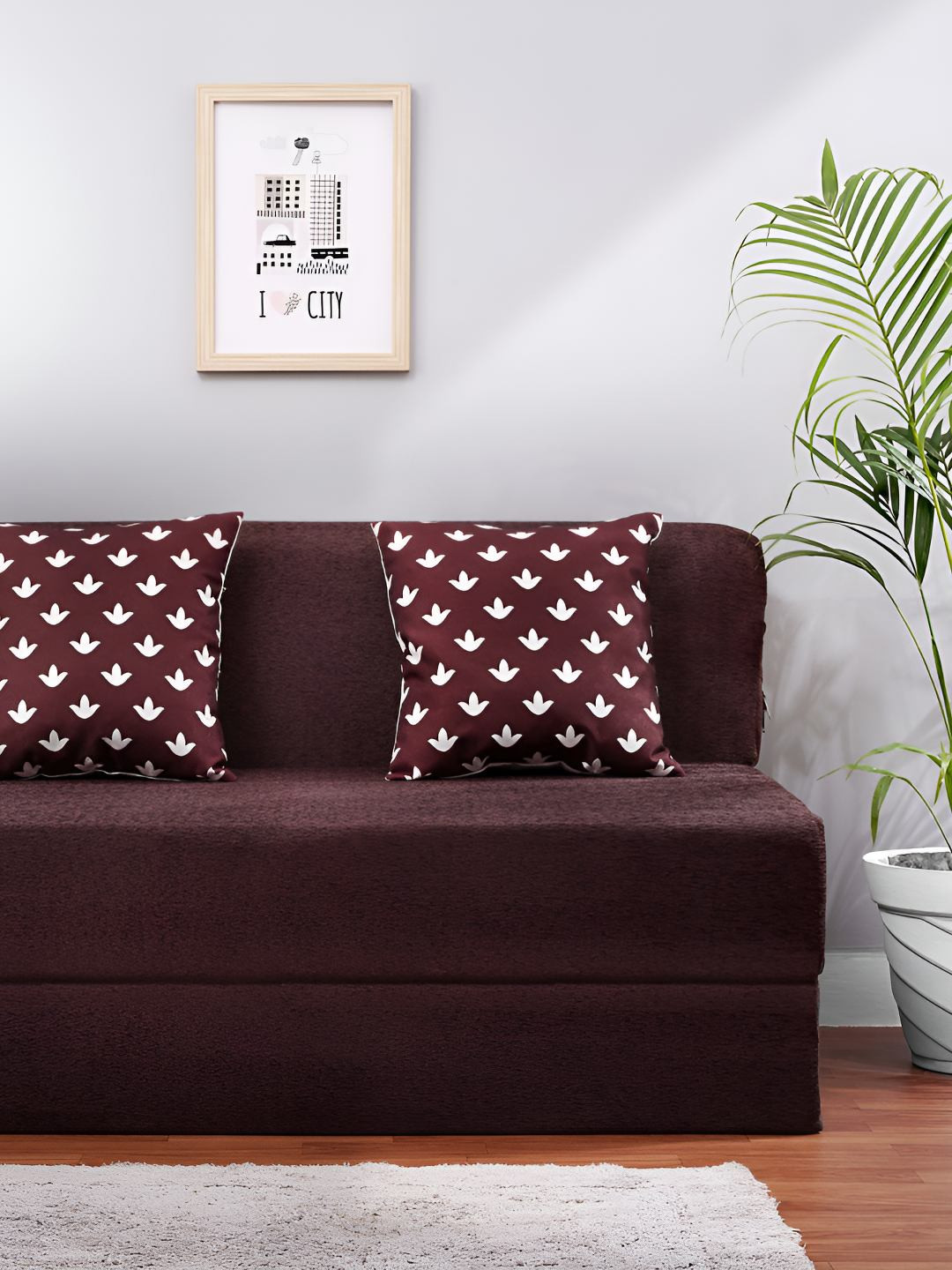 Solis Primus Comfort for all Coffee Brown Foam Fold Out Sofa Cum Bed