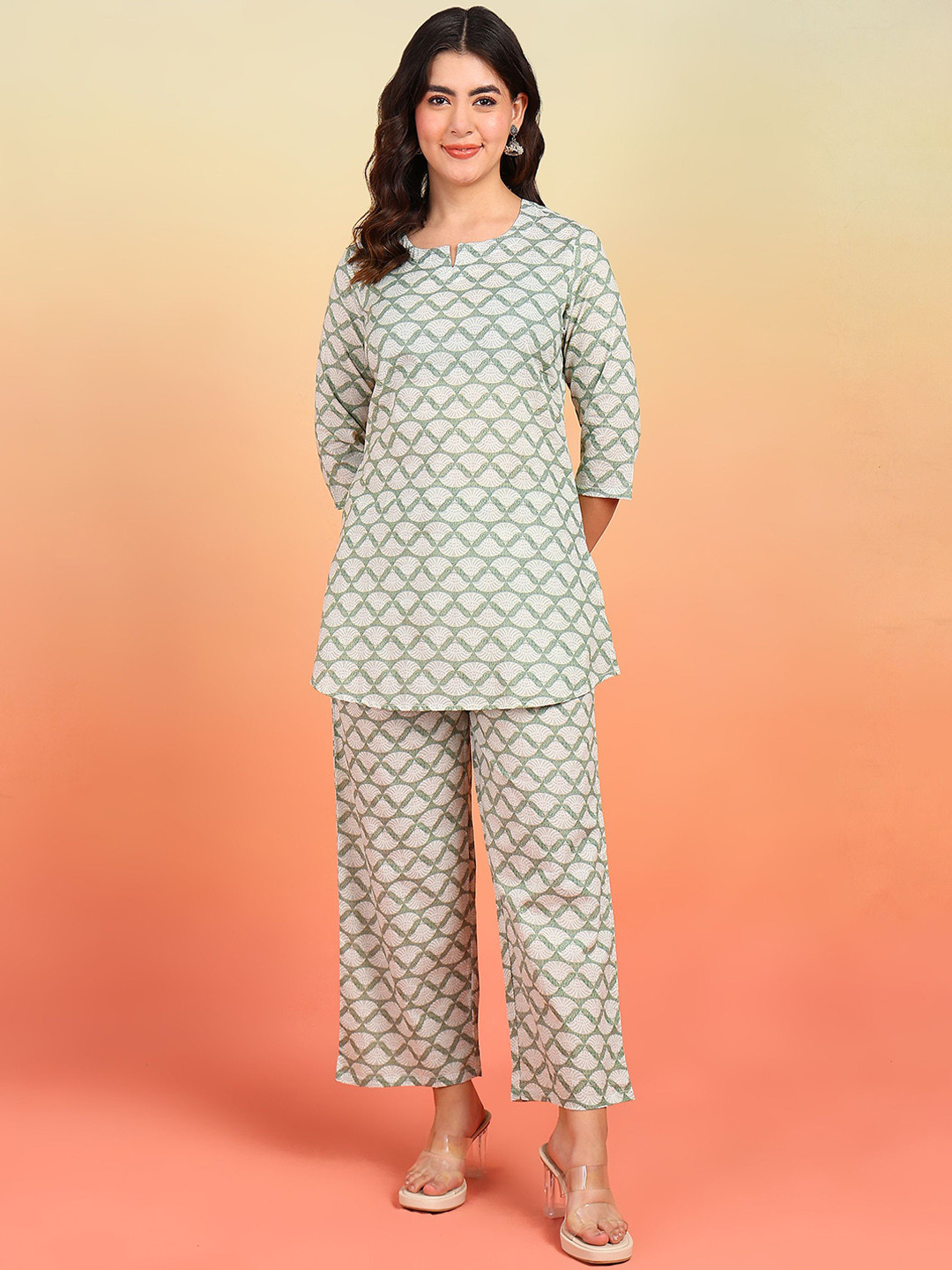 Label Ceres Cotton Printed Top & Trousers Co-OrdsSet