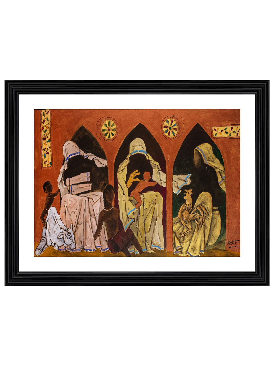 Adventures India Mother Teresa- Goddess of Love Wood Wall Paintings Wall Art - 18 x 14 in