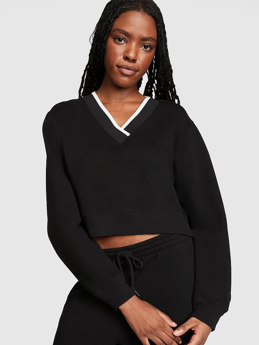 Victoria's Secret PINK Premium Fleece V-Neck Pullover