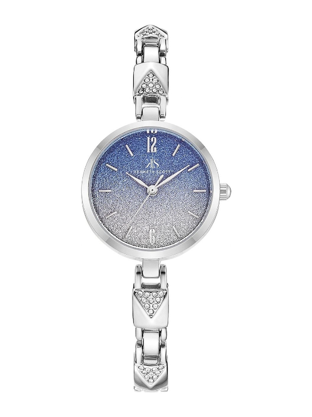 KENNETH SCOTT Women Embellished Dial & Stainless Steel Straps Analogue Watch K23507-SBSL