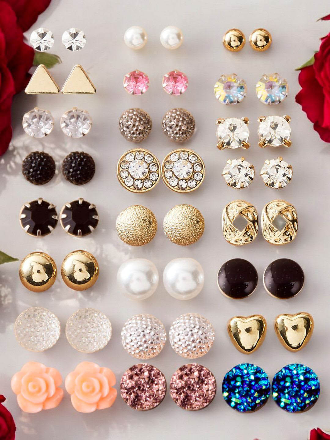 DressBerry Set Of 24 Contemporary Studs