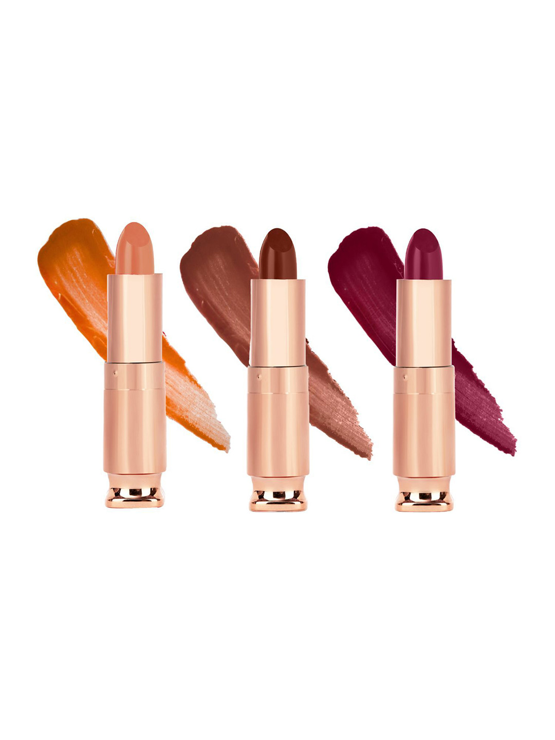 krayons Set Of 3 Matte Lipsticks with Jojoba Oil & Shea Butter - 3.5 g Each - 162-111-196