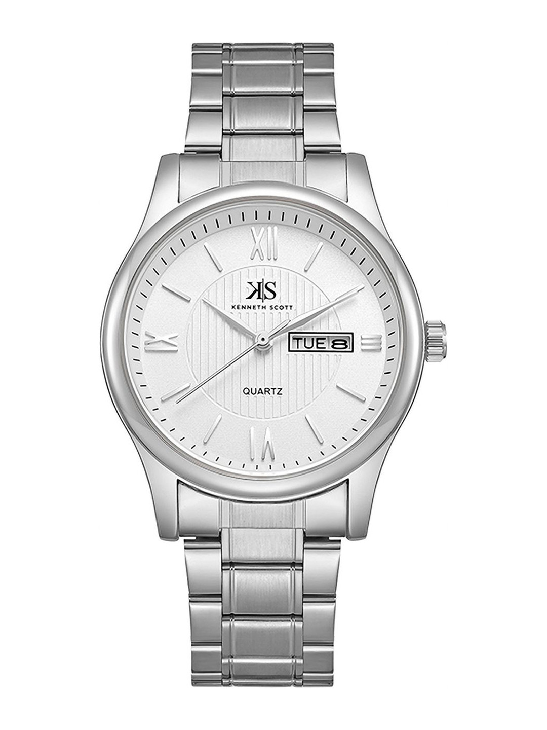 KENNETH SCOTT Men Dial & Stainless Steel Bracelet Style Straps Analogue Watch K23029-SBSW