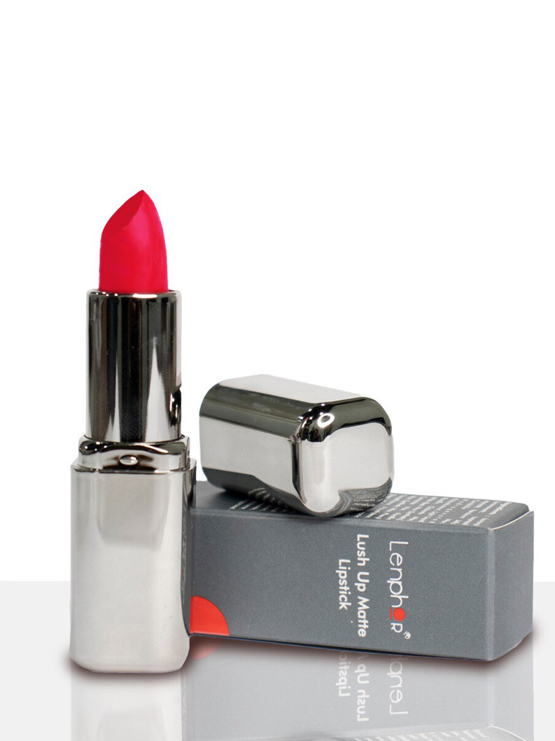 Lenphor Lush Up Long Lasting Matte Lipstick with Shea Butter & Jojoba Oil- Magenta Pink 01
