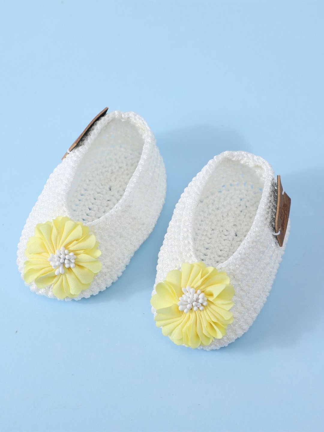 FUNKRAFTS Girls Acrylic Handmade Crochet Booties