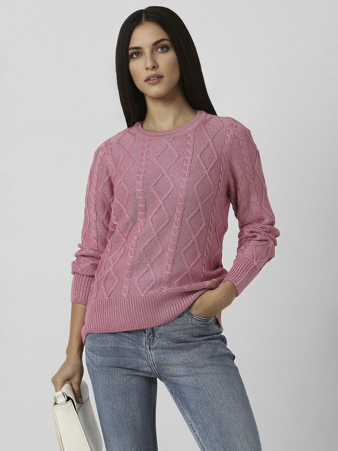 Van Heusen Woman Cable Knit Pullover Sweater