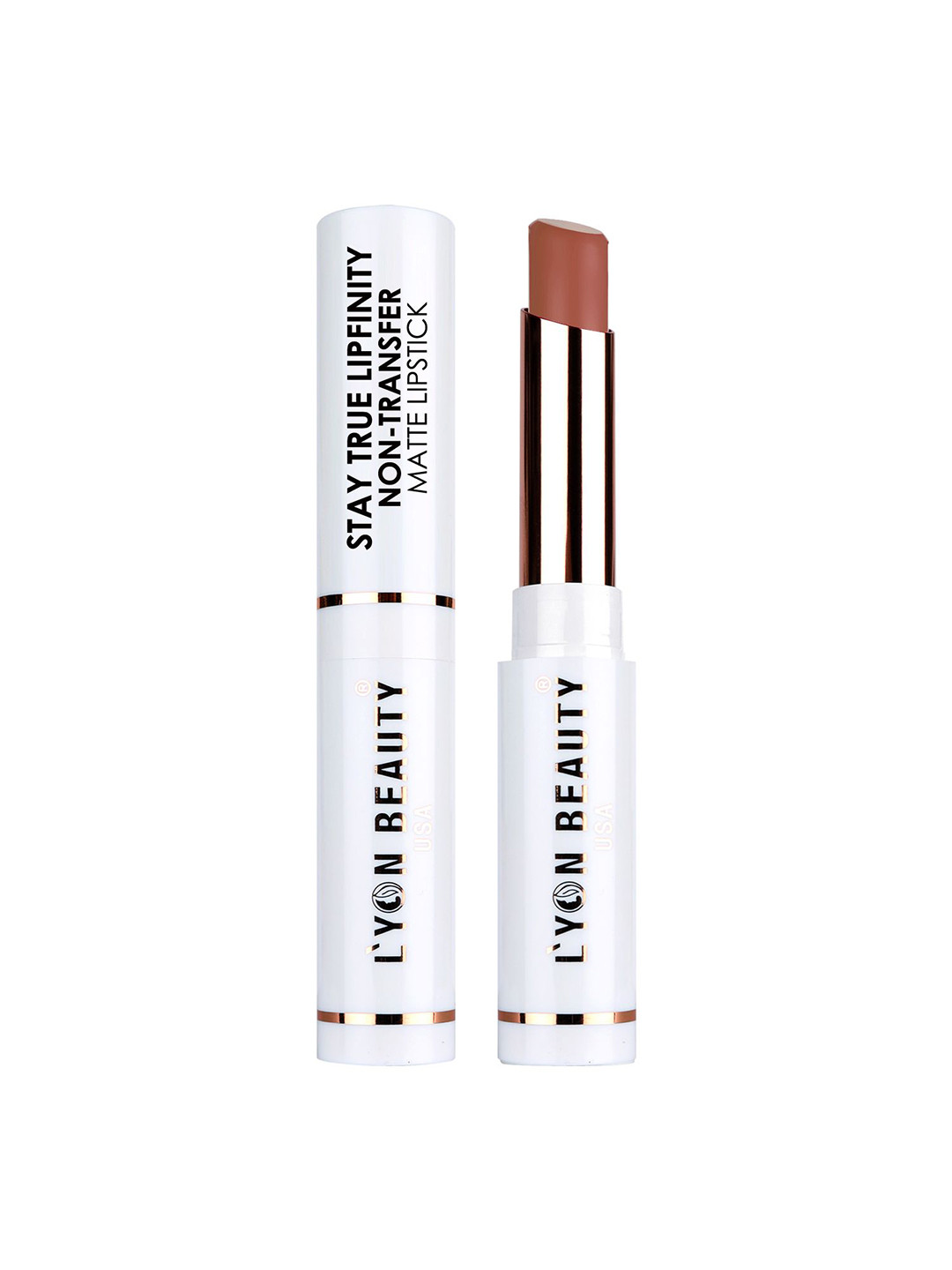 Lyon Beauty USA Stay Ture Lipfinity Non-Transfer Matte Lipstick 2.3gm- 05 Coffee Brown