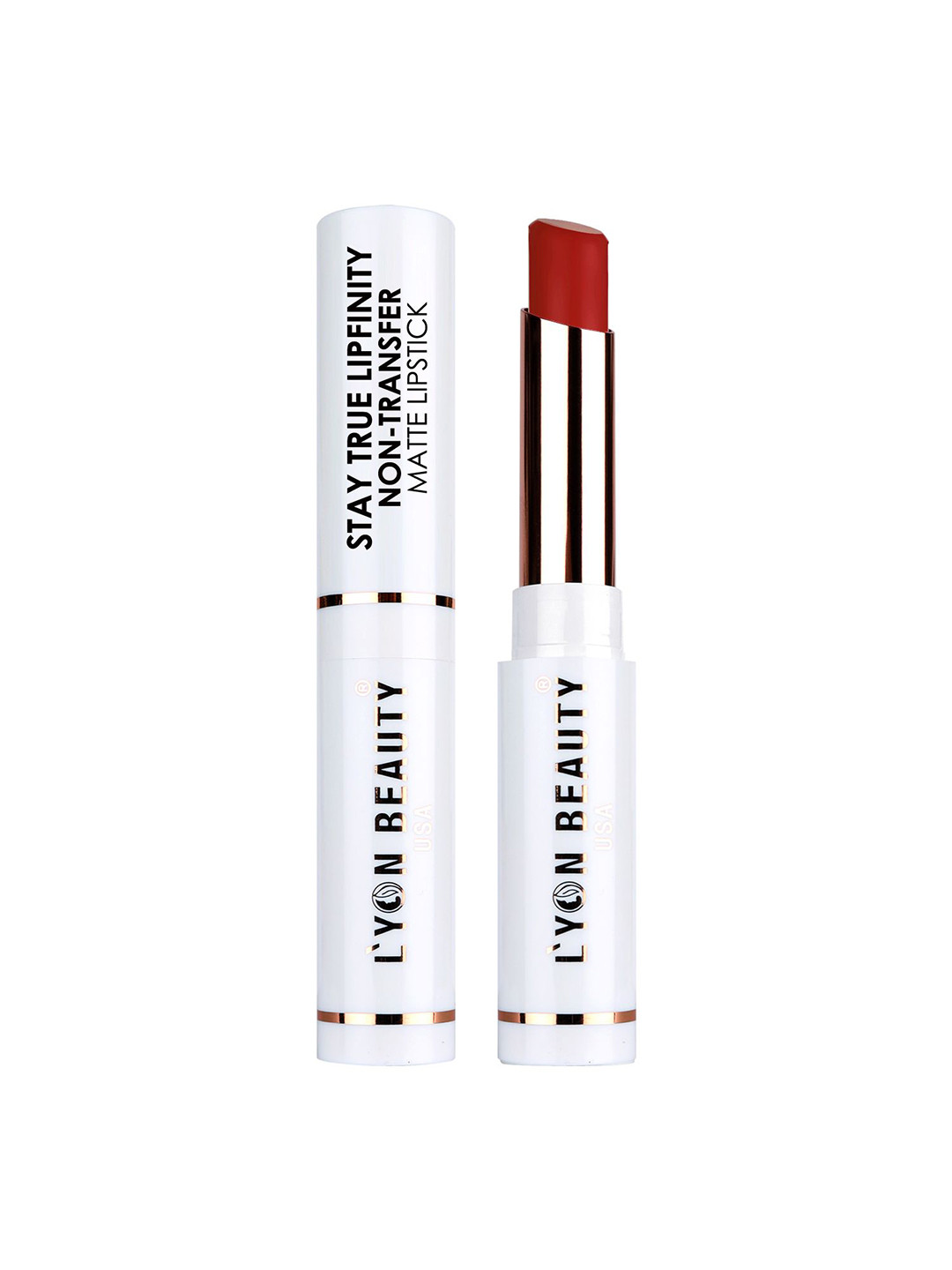 Lyon Beauty USA Stay Ture Lipfinity Non-Transfer Matte Lipstick- 07 Hot Red- 2.3 gm