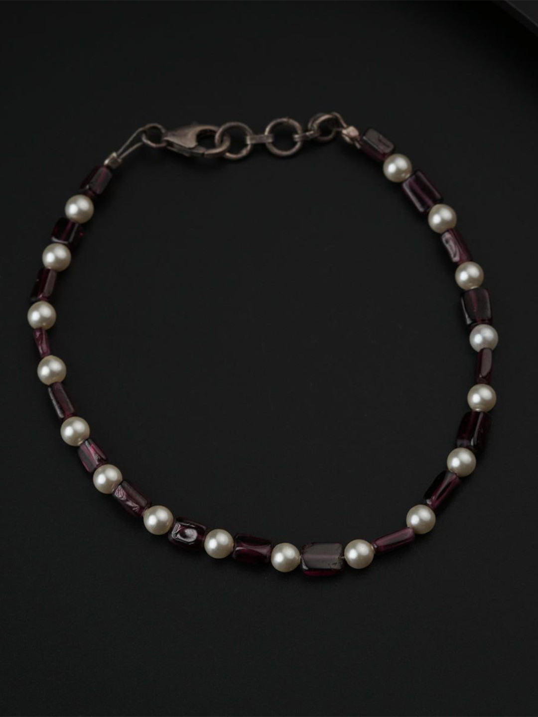 House of Aadyaa Women 925 sterling Silver Pearls Bracelet