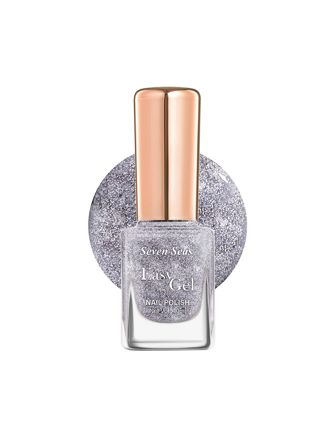 Seven Seas Easy Gel Quick Drying Glitter Nail Polish - 10 ml - Shade 243 - Grey