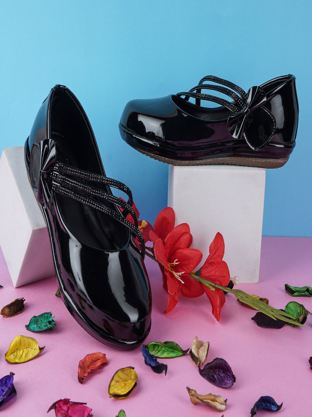 BAESD Girls Embellished Mary Jane Flats