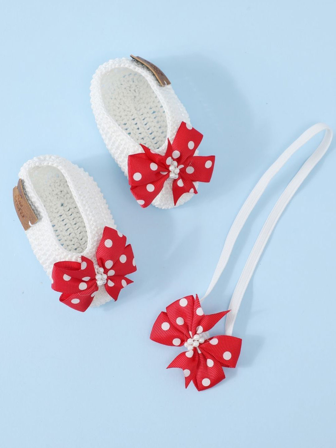 FUNKRAFTS Girls Acrylic Handmade Crochet Booties