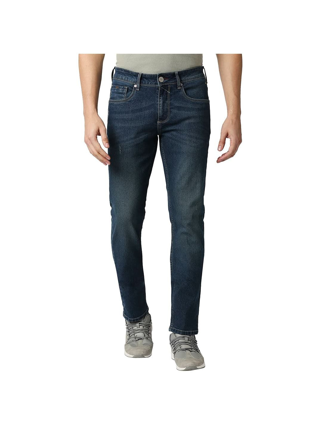 Basics Men Torque Slim Fit Low-Rise Light Fade Stretchable Jeans