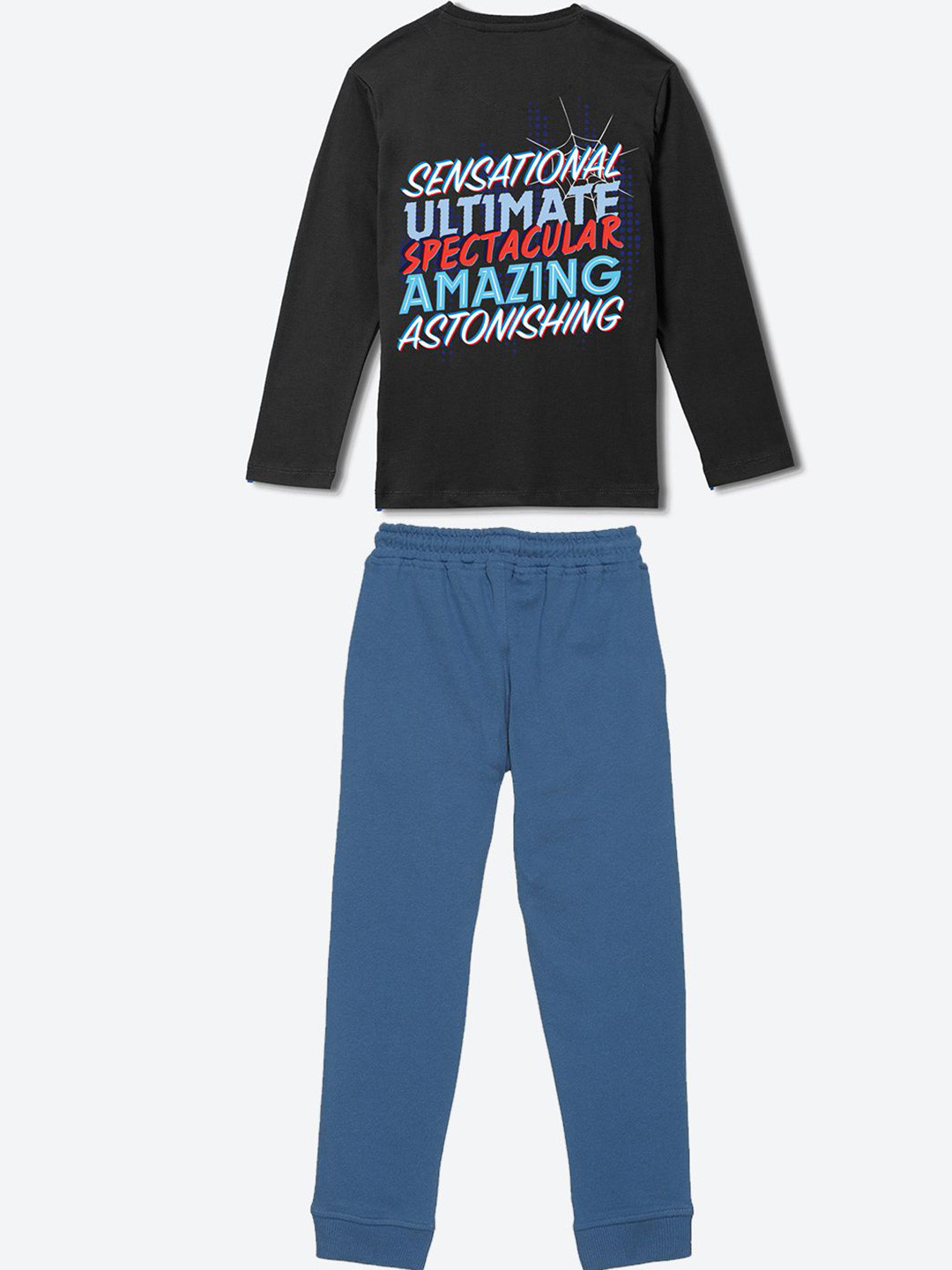 YK Marvel Boys Spider-Man Graphic Printed T-shirt With Jogger