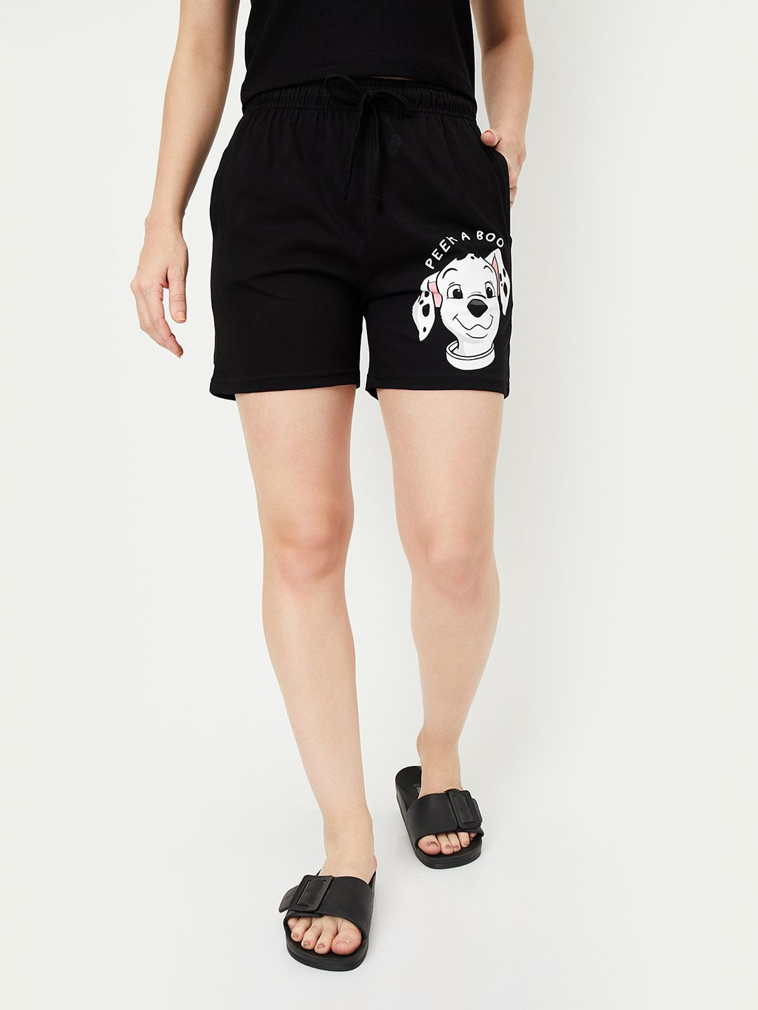 max Women Superhero Printed Pure Cotton Shorts