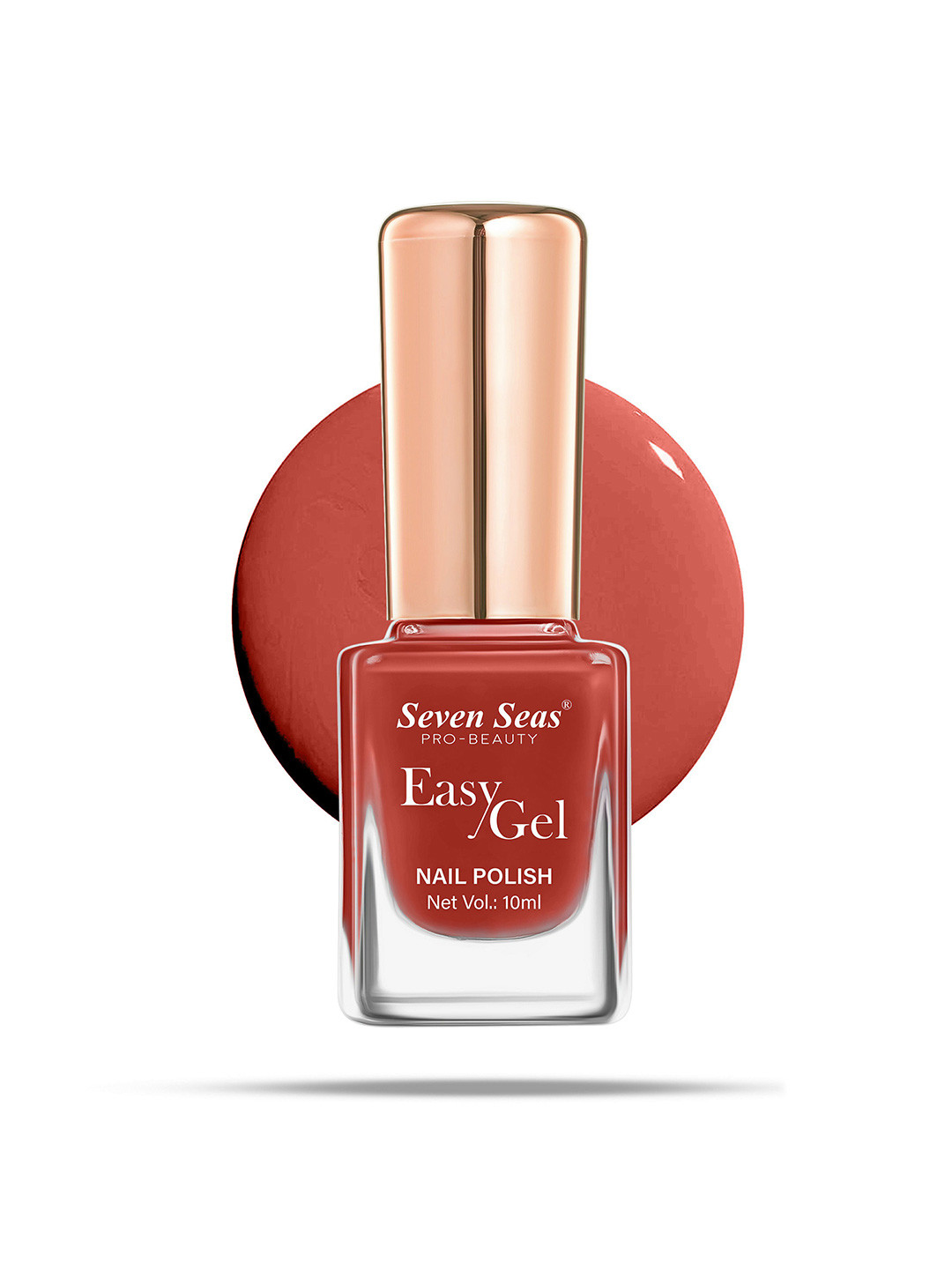 Seven Seas Easy Gel Pro-Beauty Quick Dry Glossy Nail Polish - 10 ml - Orange - 272