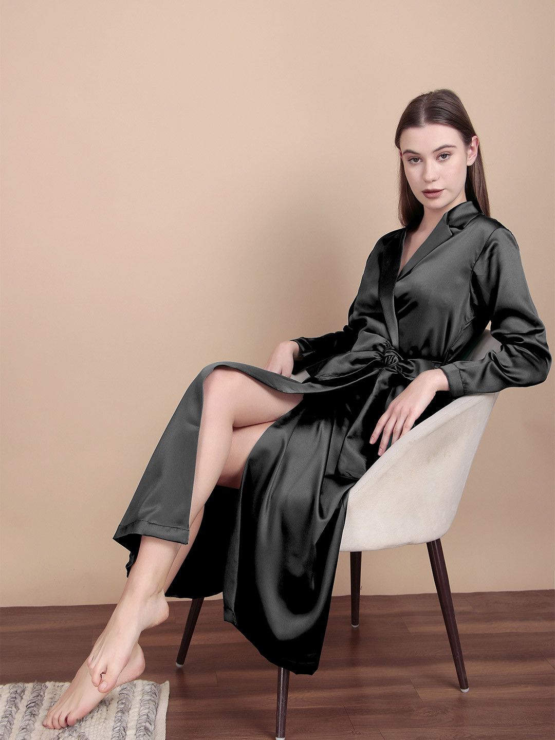 Bella Babe by SK Women Long Silk Robe