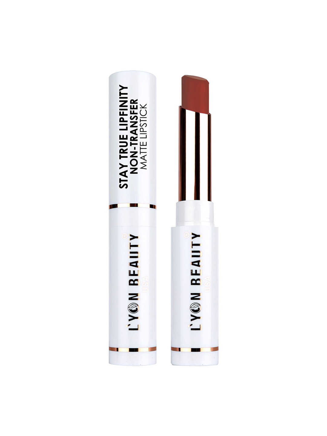 Lyon Beauty USA Stay True Lipfinity Non-Transfer Matte Lipstick- 2.3gm - 12 Hot Plum-