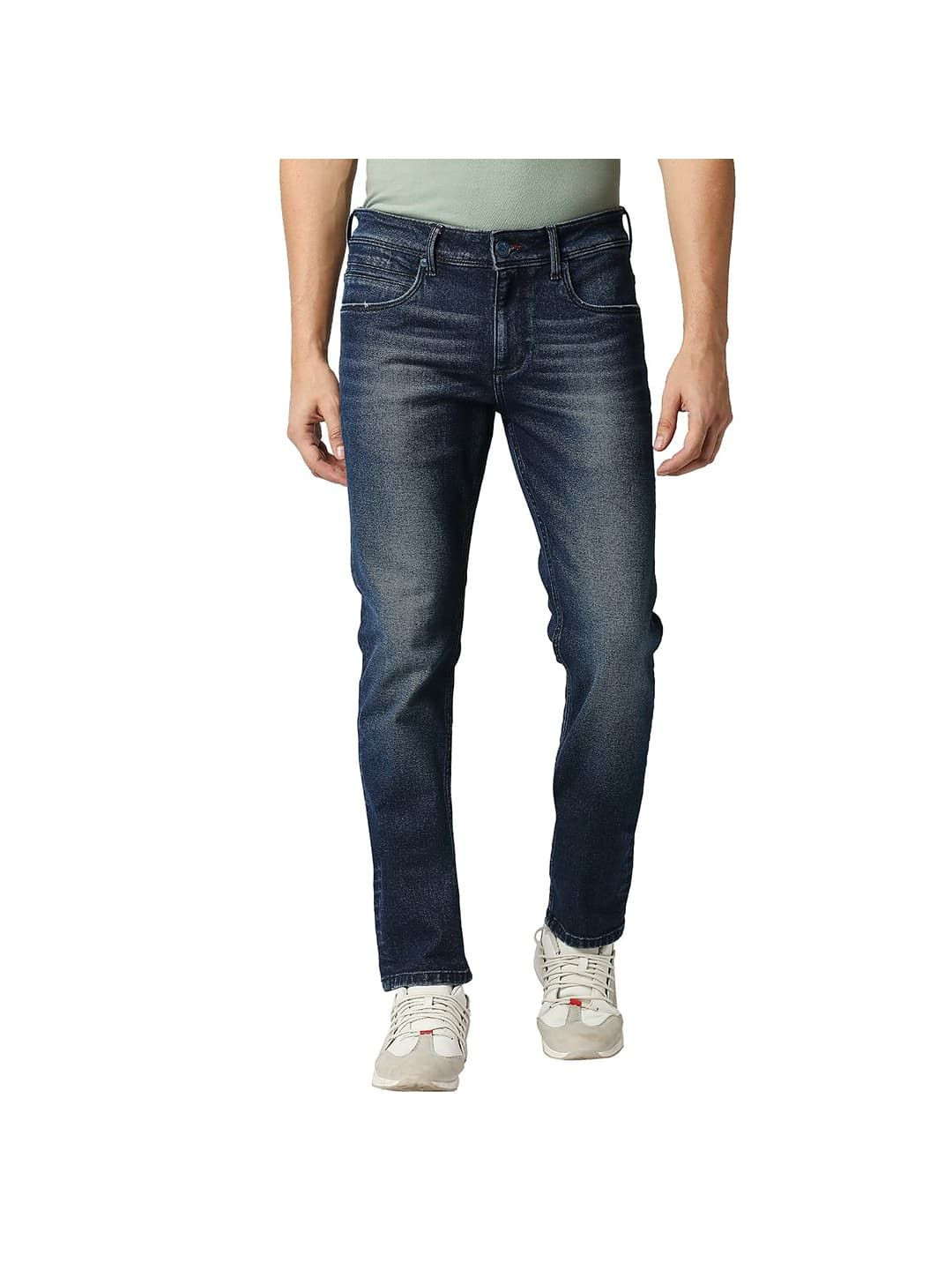 Basics Men Torque Slim Fit Mid-Rise Light Fade Clean Look Jeans