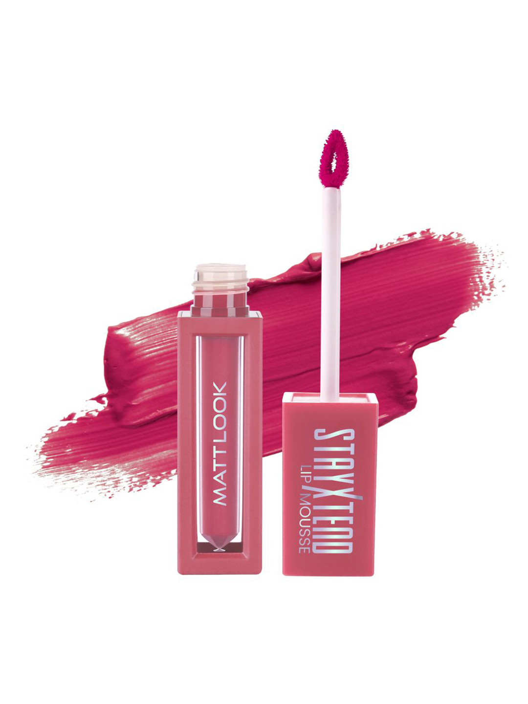MATTLOOK Stayxtend Non Sticky Lip Mousse Enriched With Vitamin E - 4 ml- Forever Pink-17