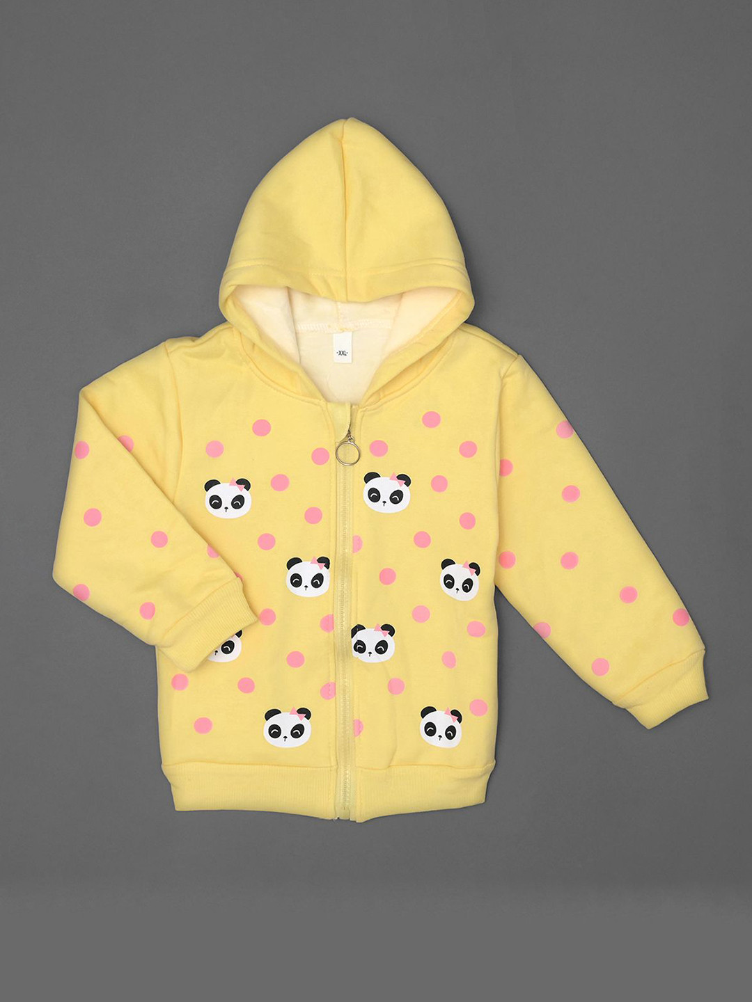 Bold N Elegant Girls Panda Printed Hooded Sweatshirt