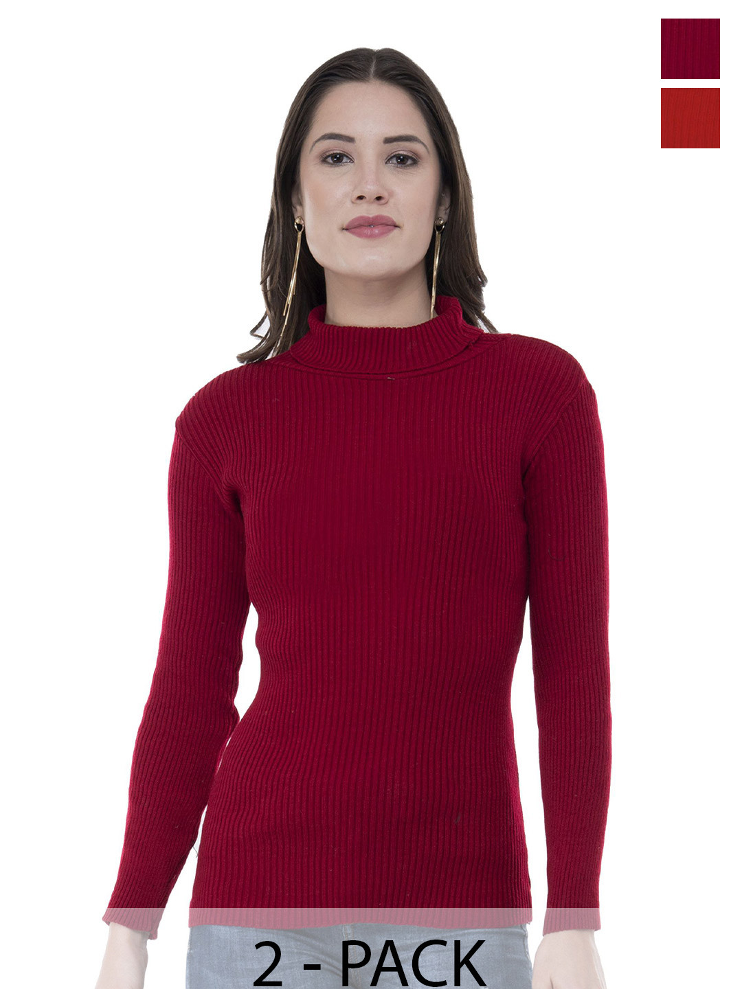 IndiWeaves Women Pack Of 2 Woollen Pullover with Applique Detail