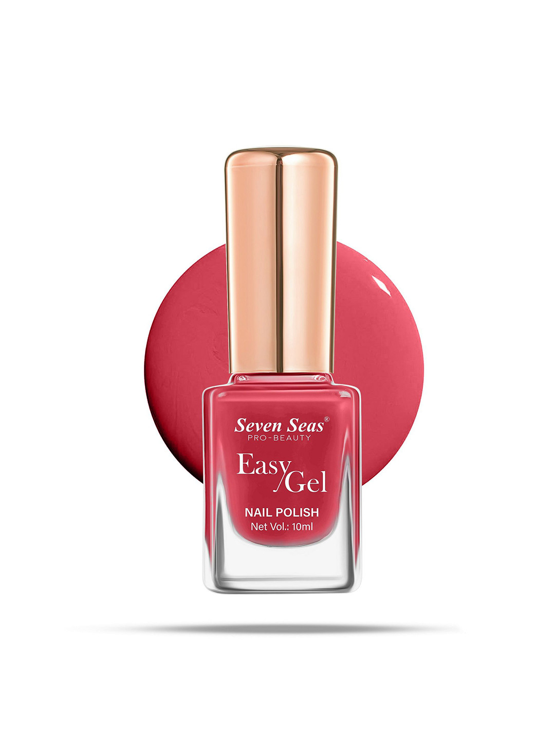 Seven Seas Easy Gel Pro-Beauty Quick Dry Glossy Nail Polish - 10 ml - Red - 209
