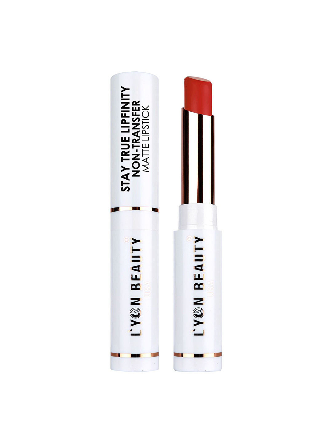 Lyon Beauty USA Stay Ture Lipfinity Non-Transfer Matte Lipstick- 06 Orange Red- 2.3 gm