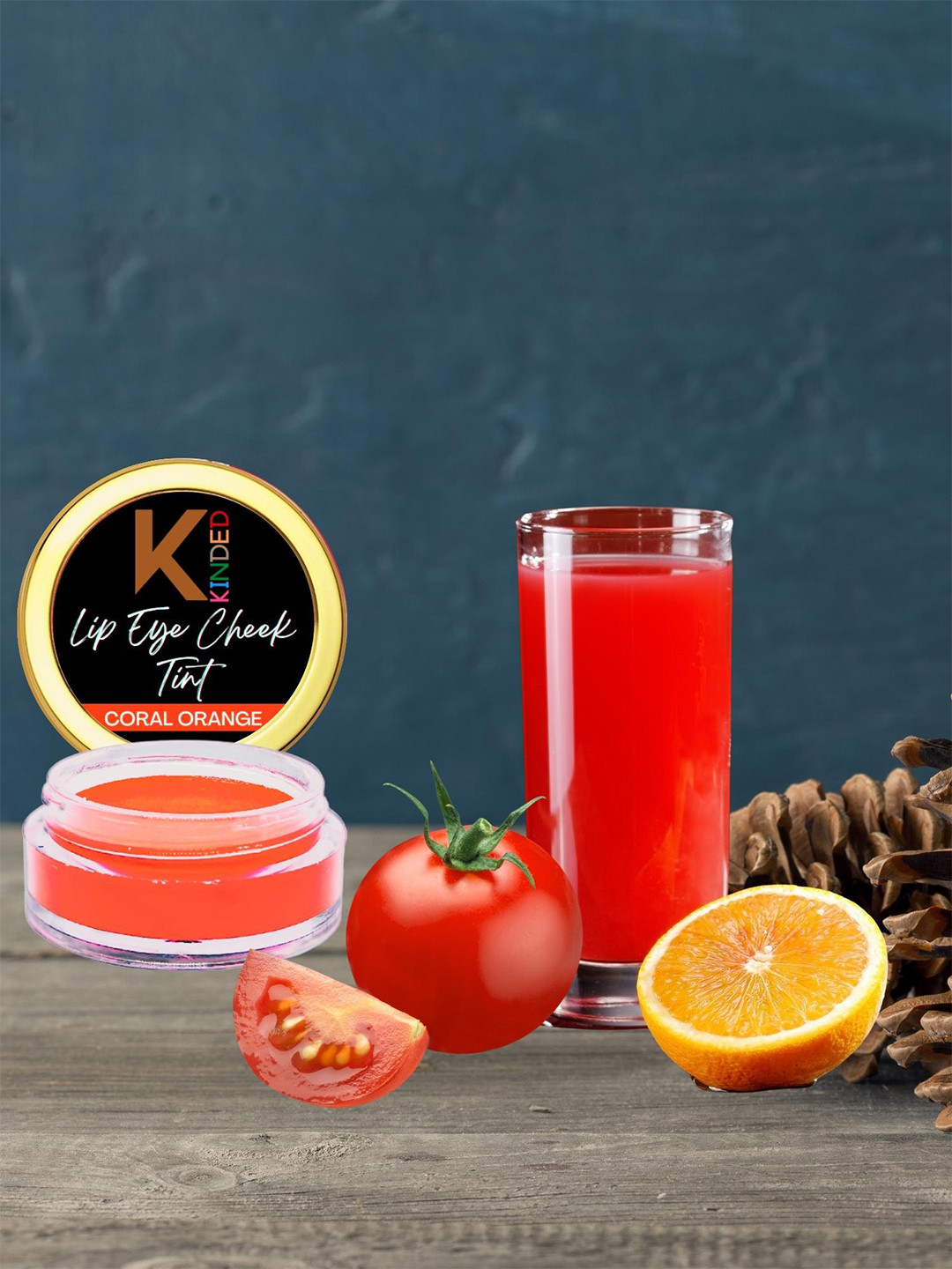 KINDED Creamy Matte Lip Eye Cheek Tint 8 g - Coral Orange
