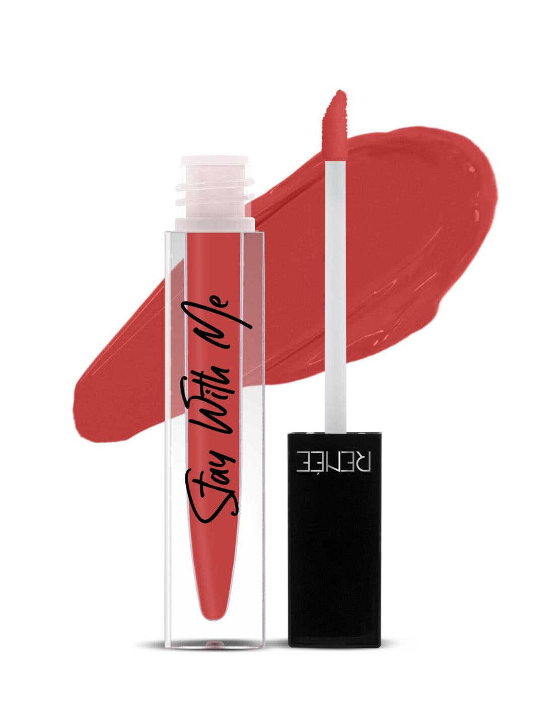 Renee Stay With Me Non Transfer Matte Liquid Lipstick with Vitamin E 5ml- Slay With Salmon