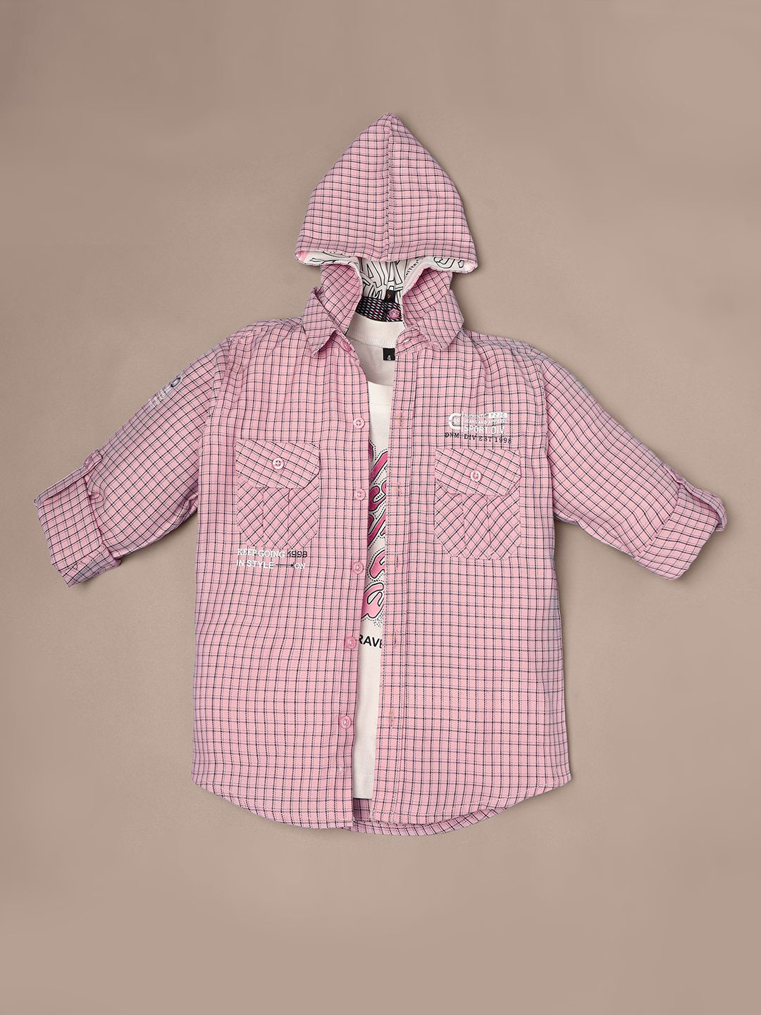 Ridokidz Boys Shepherd Checks Opaque Checked Casual Shirt