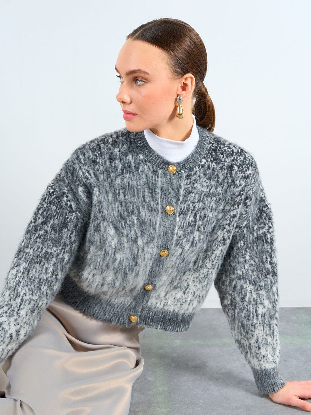 Fashion Gaiia Women Wool Cardigan