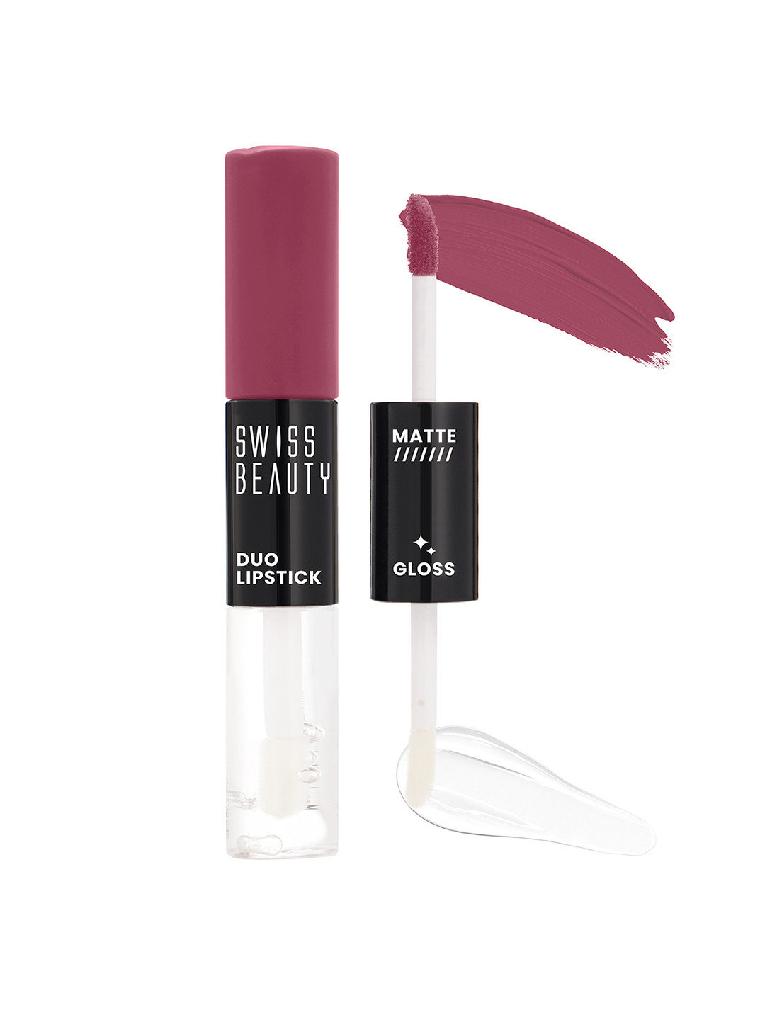 SWISS BEAUTY Long Lasting Transfer Proof Duo Lipstick 10 ml - Rose Red 08