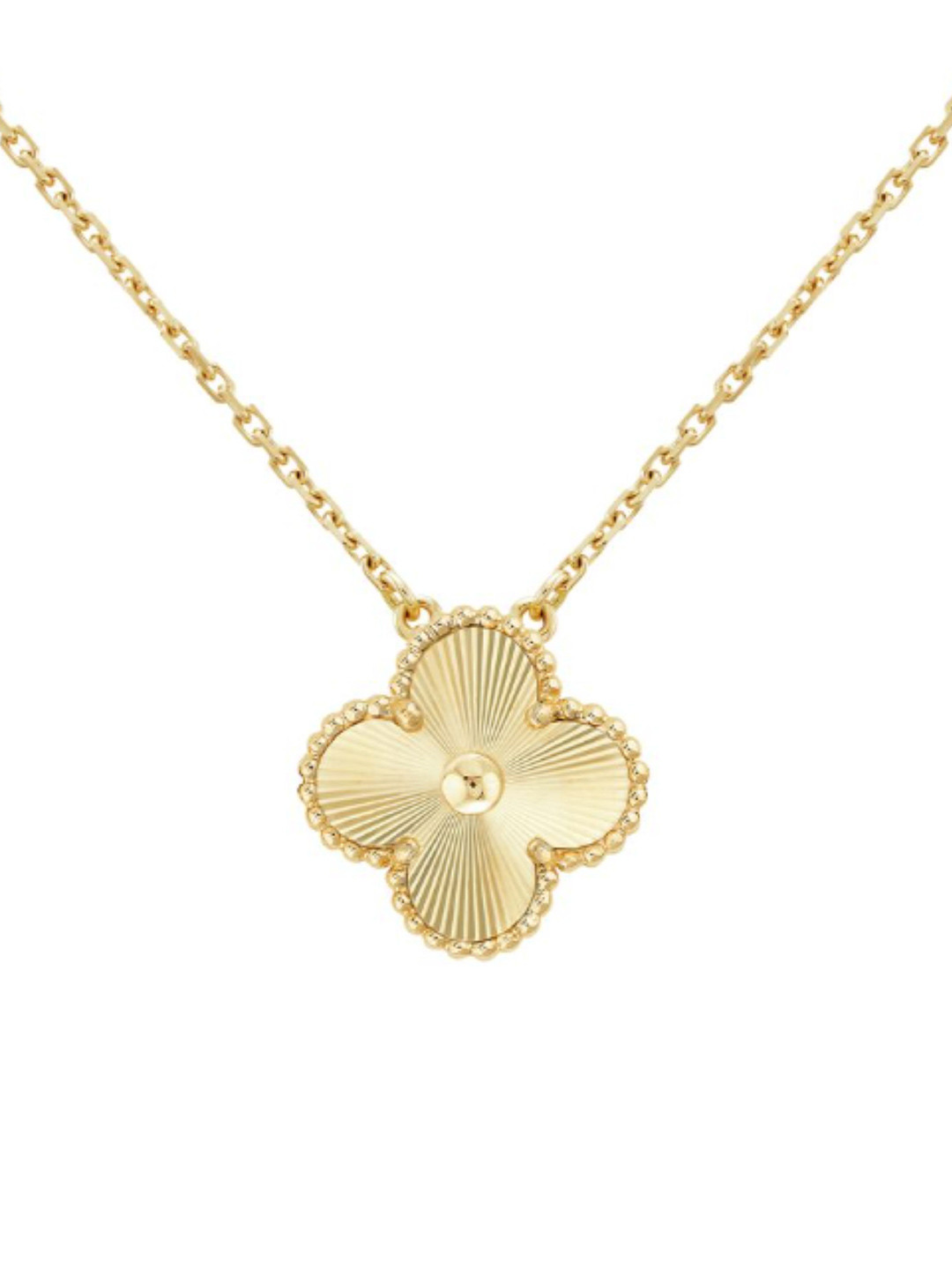 SUBHAGALANKAR Gold-Plated Clover Pentant Chain