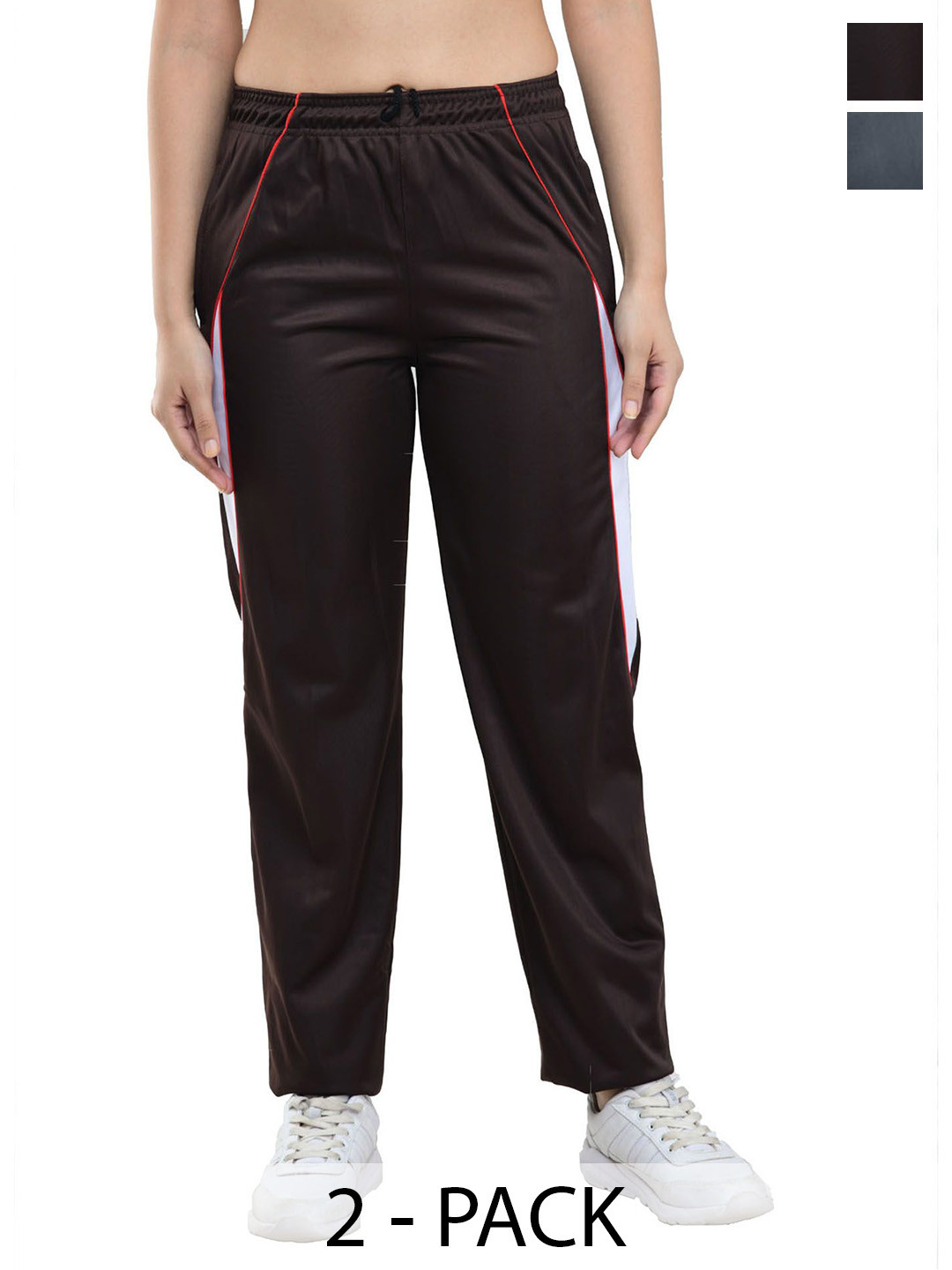 IndiWeaves Women Pack of 2 Regular Fit Lower Track Pants