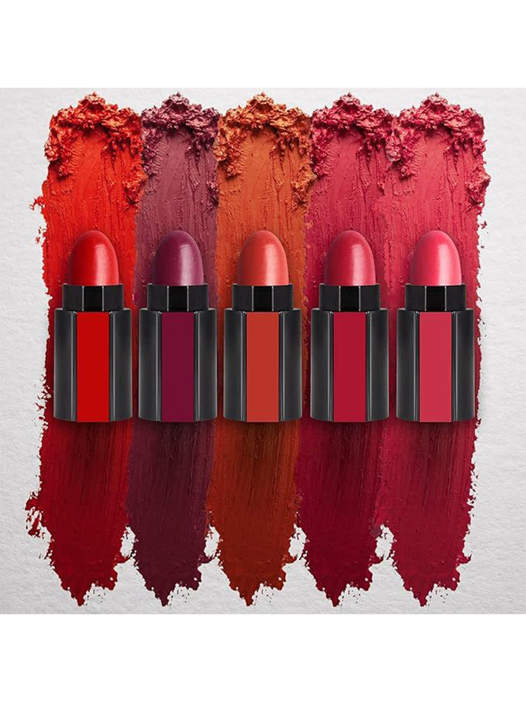 YELGO 5-In-1 Long Lasting Matte Lipsticks - 7.5 ml Each