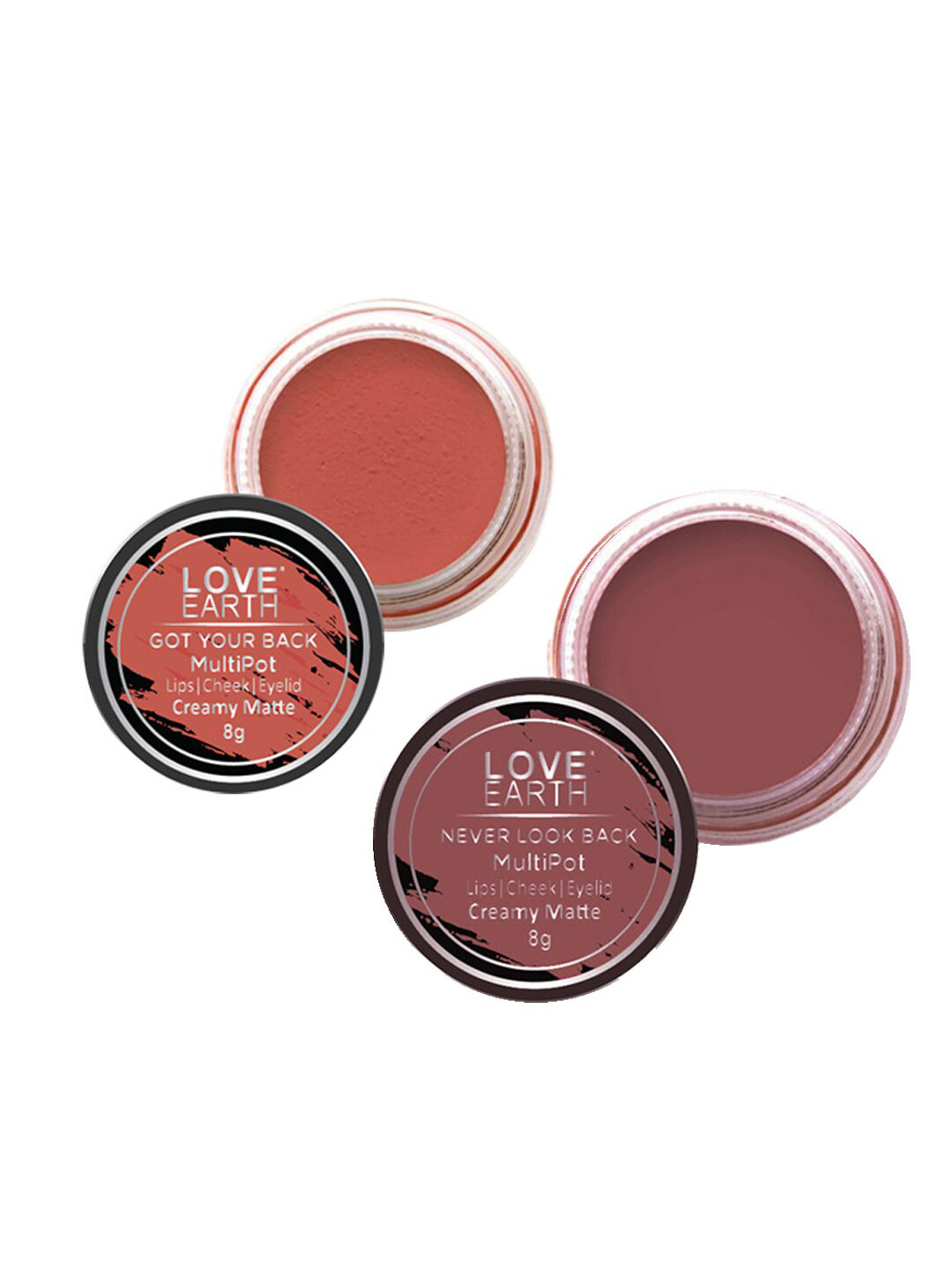 LOVE EARTH Set of 2 Creamy Matte Lip & Cheek Tint 8 g Each - Got Your Back & Never Look Back