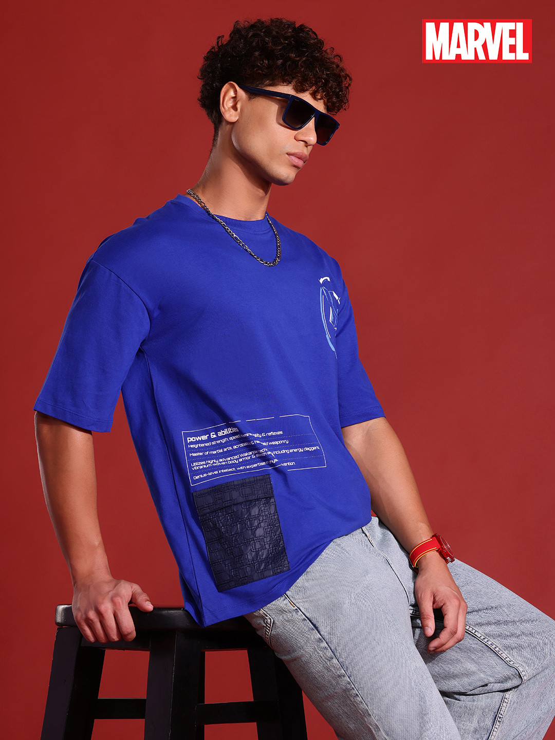 MARVEL STREET Cyber Punk Printed Pure Cotton T-shirt